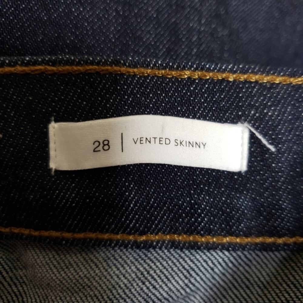 BLDWN Vented Hi Rise Skinny Jean Abyss Blue Dark Wash Women's 28 NEW - Picture 11 of 16